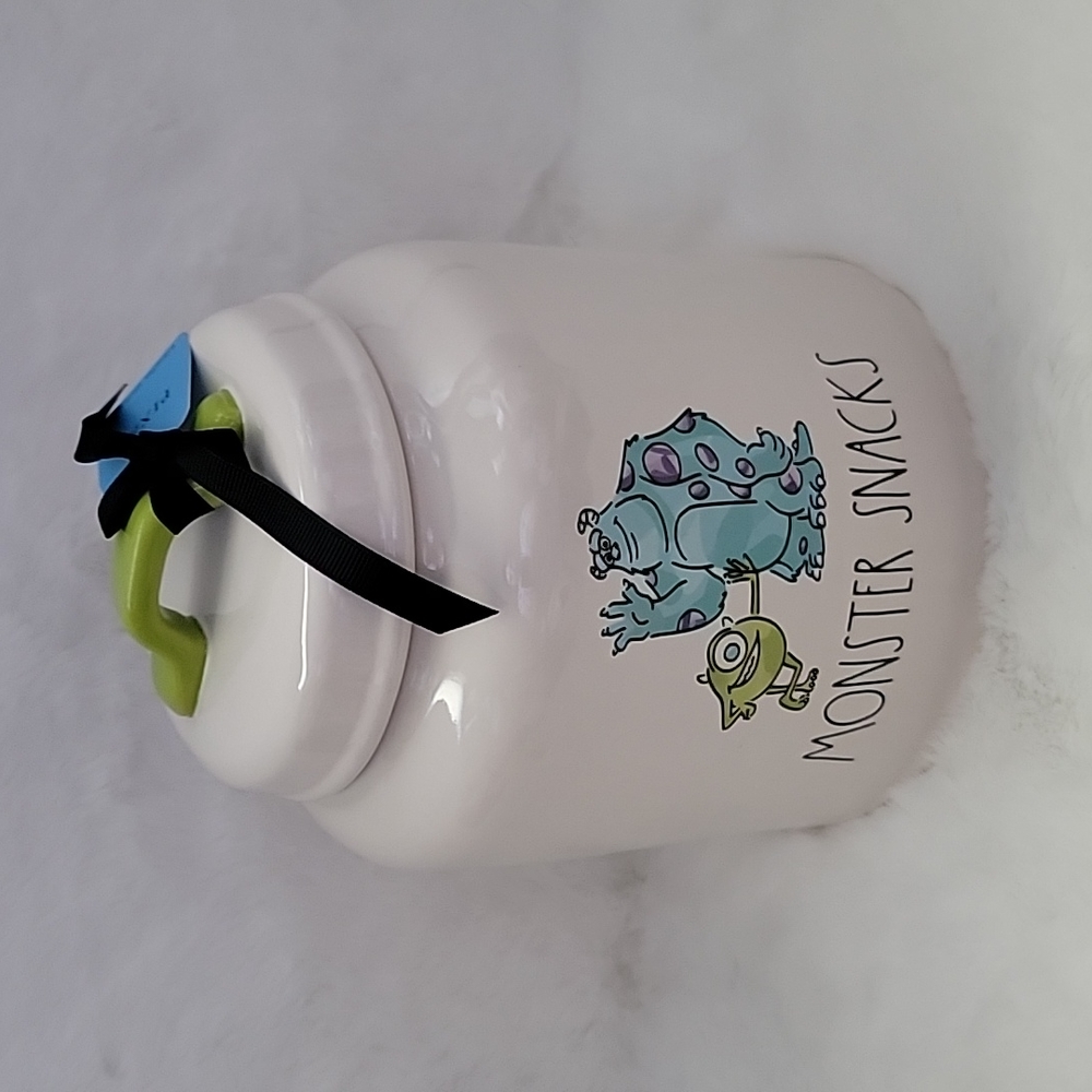 Rae Dunn Disney Pixar Monsters Inc. Monster Snacks Cookie Jar Canister